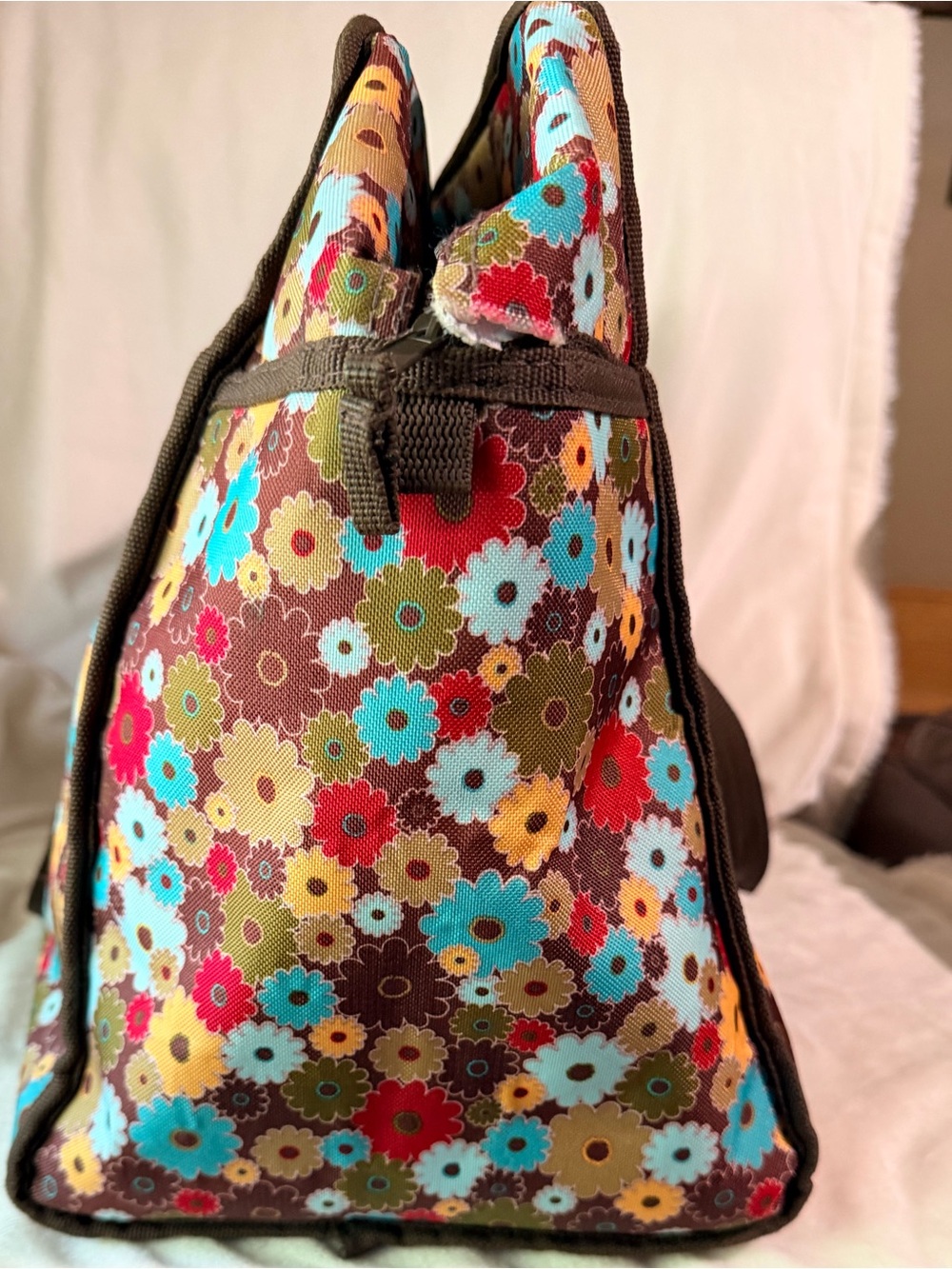 Thirty One Large Insulated Floral Canvas Tote - Picture 5 of 11